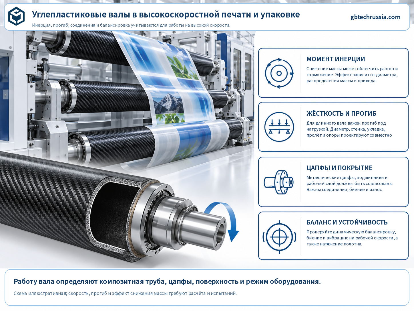 Применение углепластиковых роликов в высокоскоростном печатном и упаковочном оборудовании